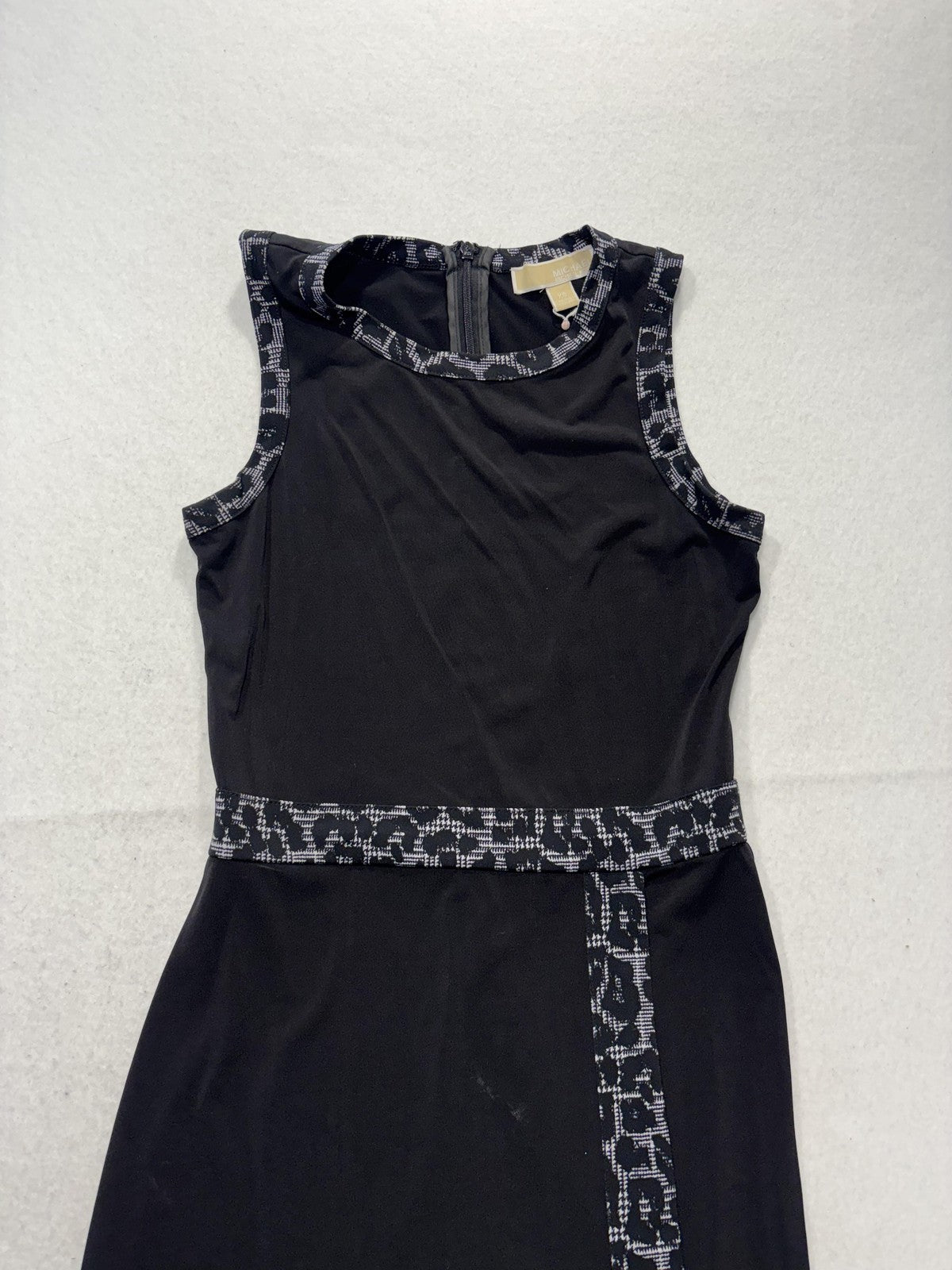 MICHAEL Michael Kors Dress Womens XS Black Crew Neck Sleeveless Sheath Stretch