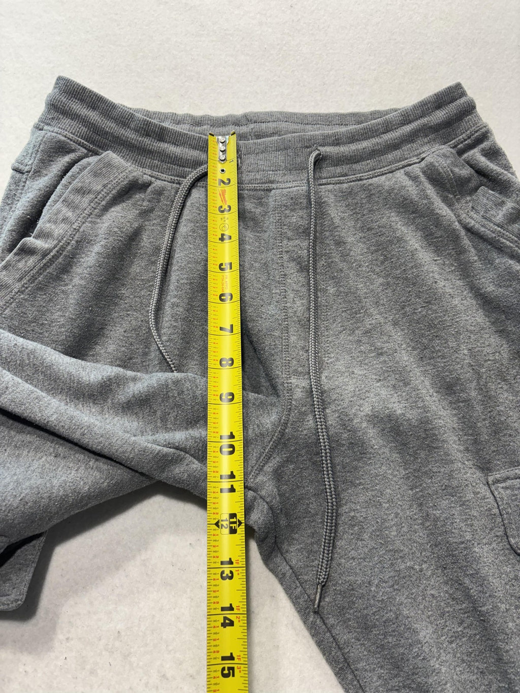 Monument Jogger Pants Mens Medium Gray Fleece Cargo Elastic Waist Pockets