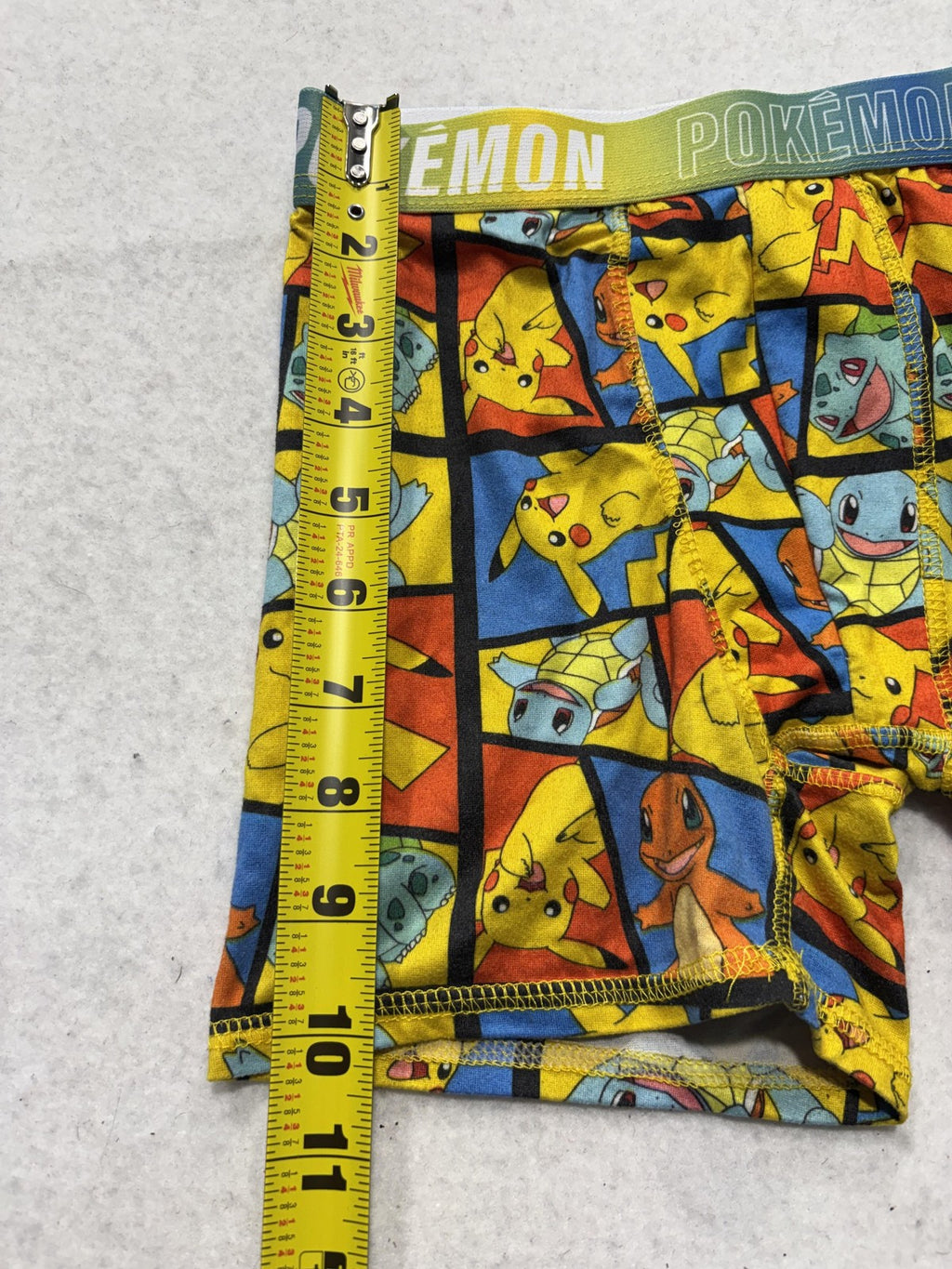 Pokémon Boxer Briefs Boys 10 Multicolor Pikachu Squirtle Stretch Underwear
