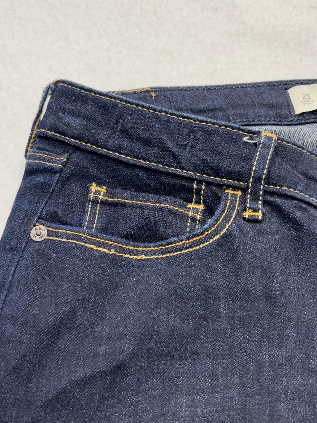 Abercrombie & Fitch Jeans Womens 2S Blue Dark Wash Low Rise Skinny 26x31