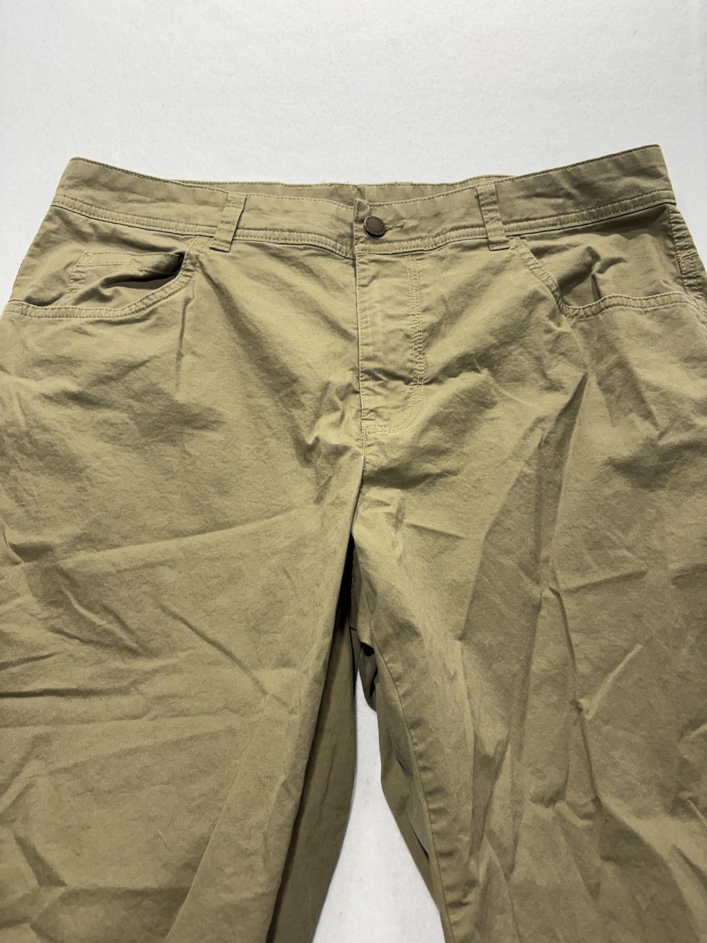 Columbia Khaki Pants Mens 34x30 Green Regular Fit Canvas Stretch Casual Outdoor