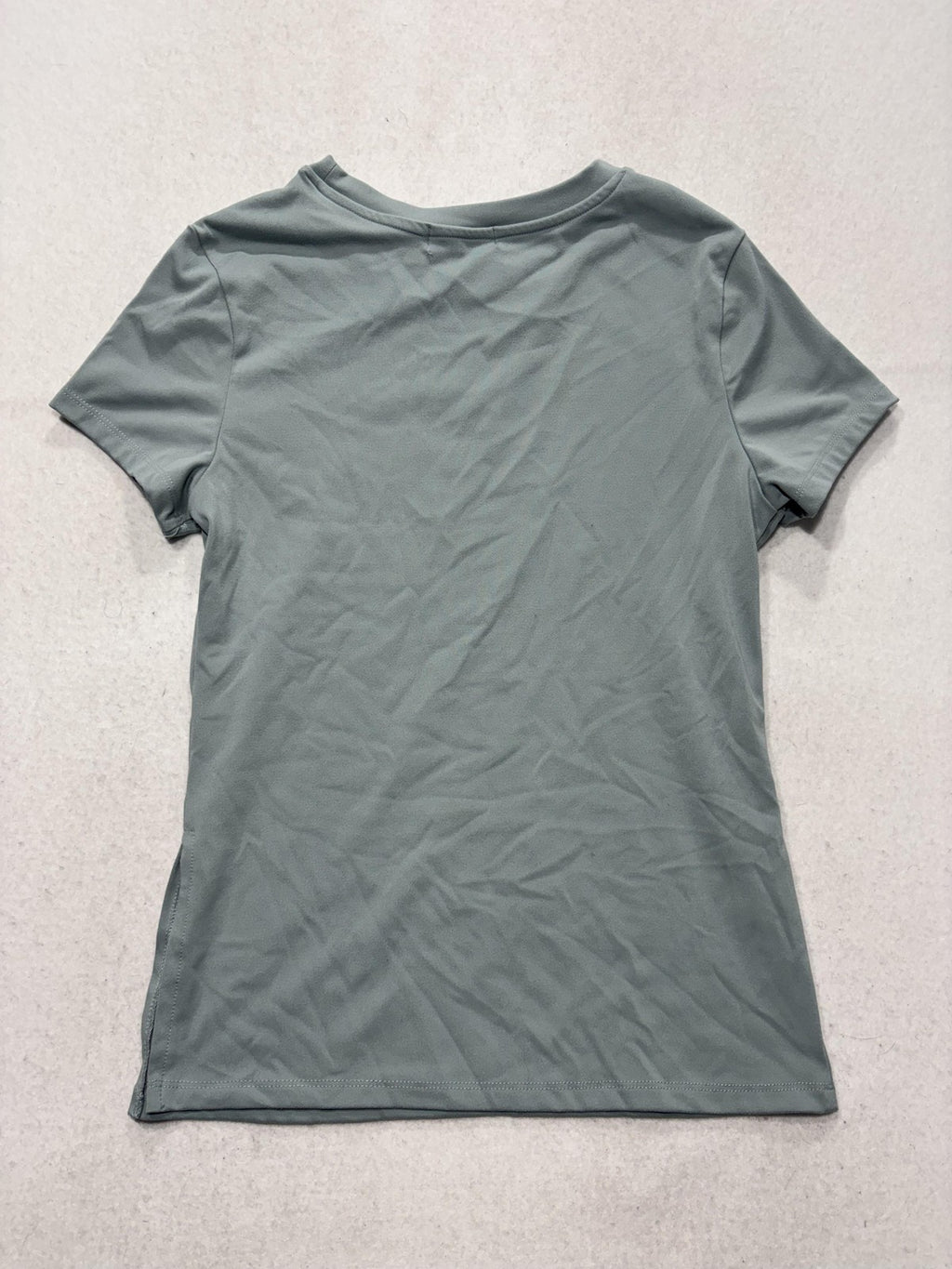FRANKEE & SKYLARR Shirt Womens Large Green Crew Neck Short Sleeve Tee Stretch