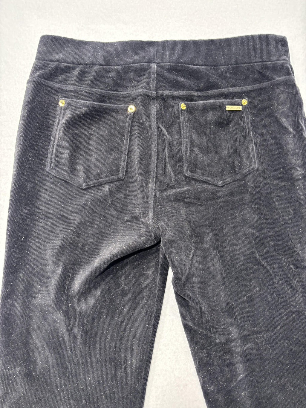 MICHAEL Michael Kors Leggings Womens Large Black Corduroy Pull On Stretch