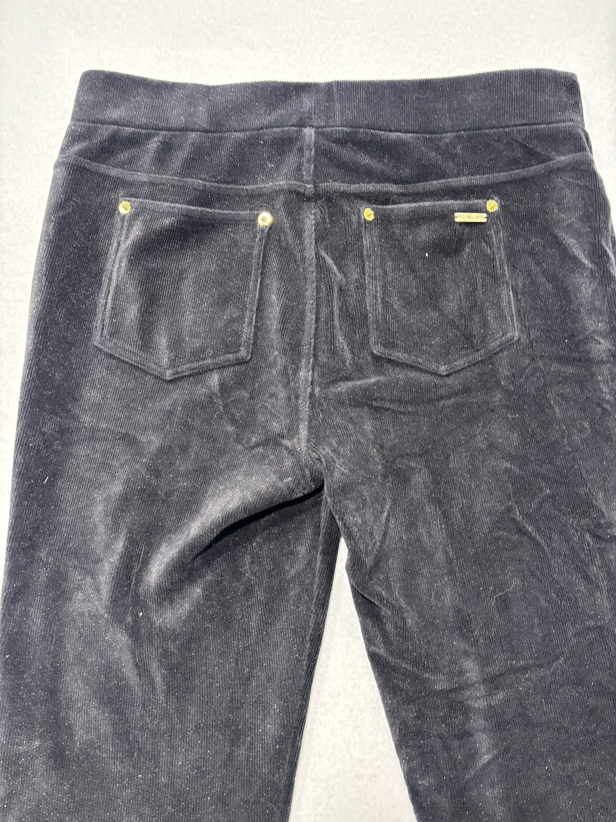 MICHAEL Michael Kors Leggings Womens Large Black Corduroy Pull On Stretch