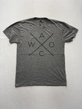 Waco Texas Shirt Mens Medium Gray Graphic City Logo Tee WACO X Design Texas