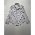 MICHAEL Michael Kors Blouse Womens Medium Purple Collared Zip Geometric Print