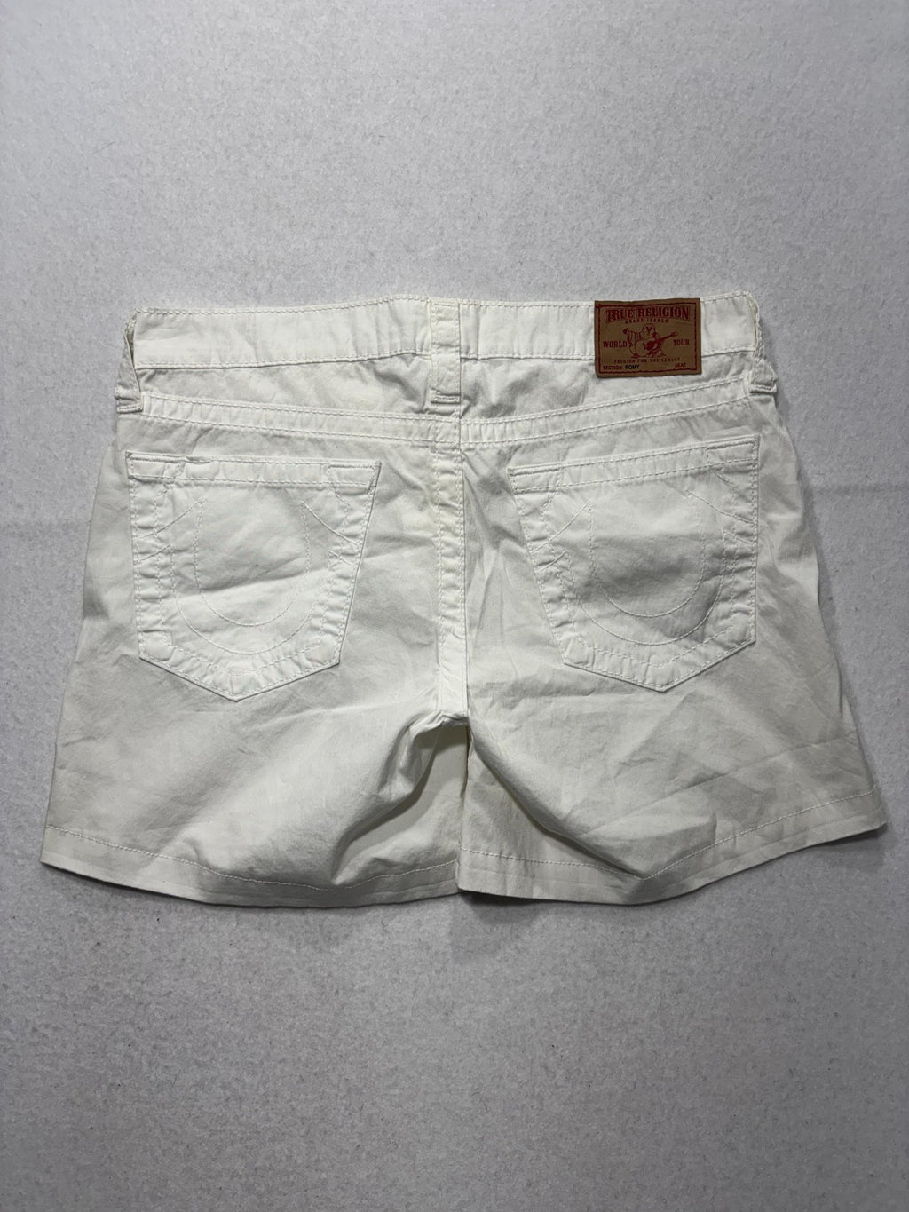 True Religion Shorts Womens 28 White Romy Denim Chino 5 Pocket Stretch Summer
