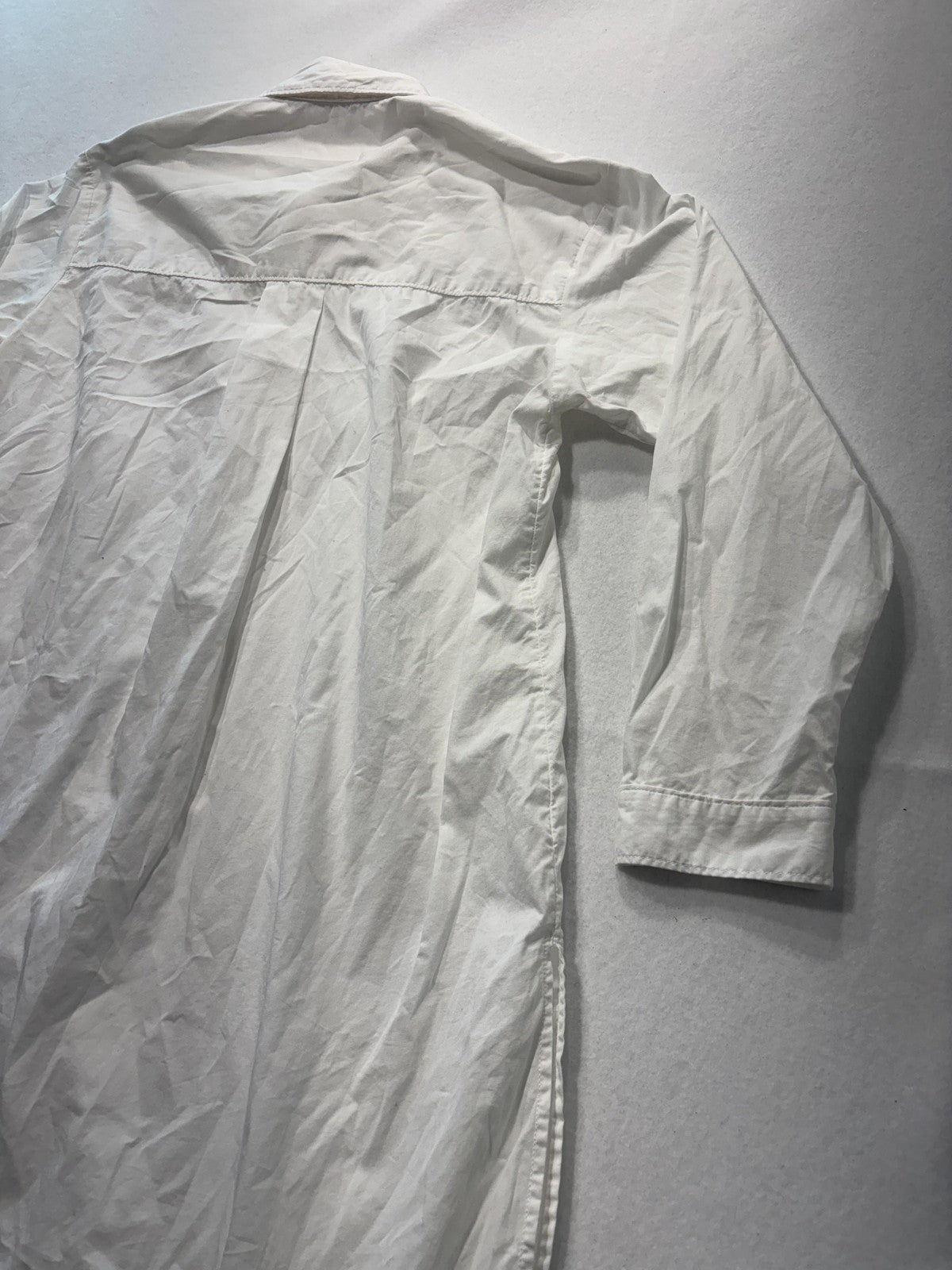 Maeve Shirt Dress Womens Medium White Collared Button Front Cotton Anthropologie