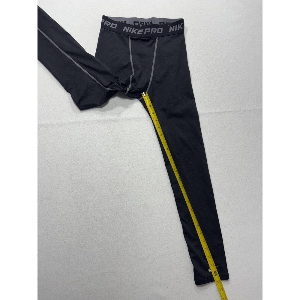 Nike Pro Compression Leggings Boys Large 14-16 Black NikeFIT Running Athletic