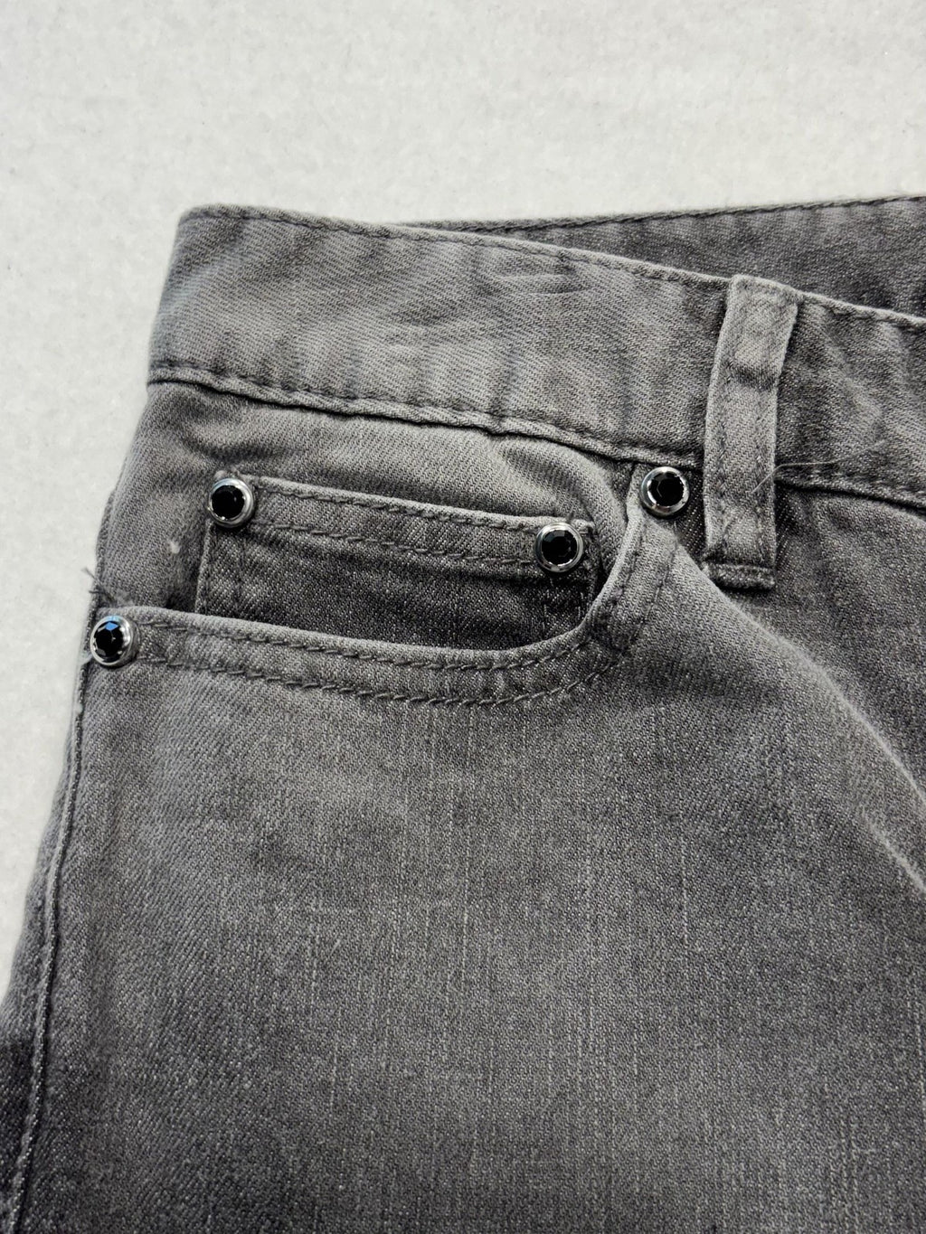 MICHAEL Michael Kors Jeans Womens 6 Charcoal Mid Rise Skinny Lace 30x29.5