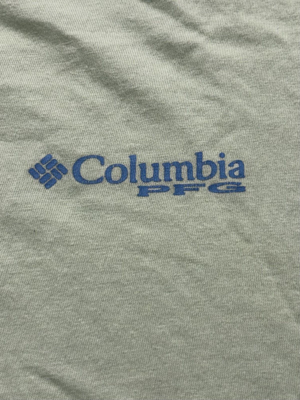 Columbia PFG Shirt Mens XL Green Graphic Tee Short Sleeve Fishing Cotton Outdoor