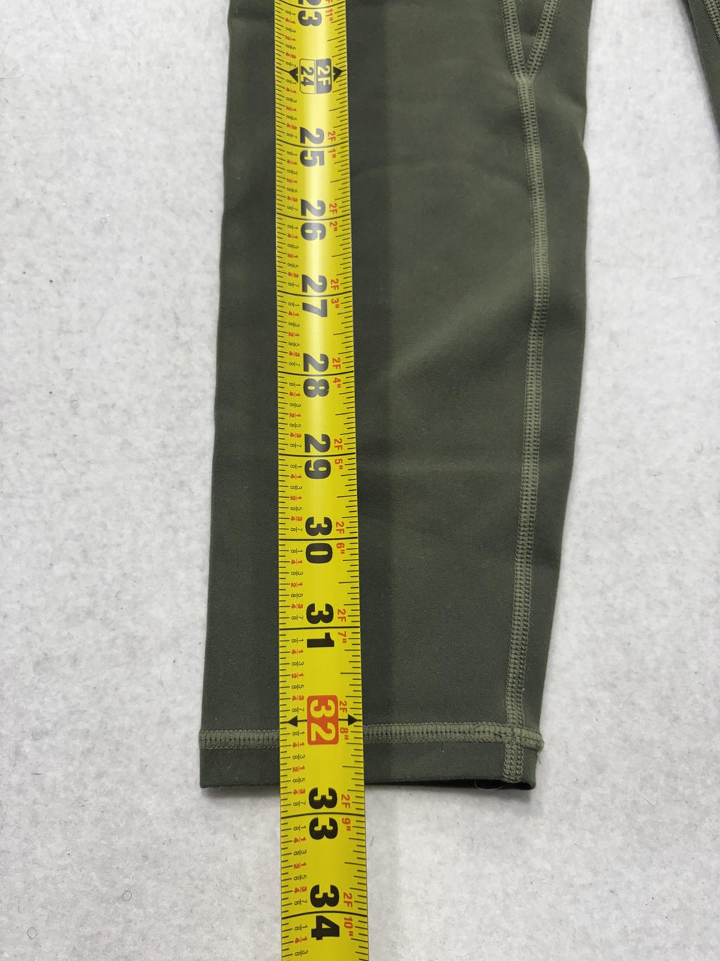 YUNOGA Leggings Womens Medium Green High Rise 26" Inseam Ankle Yoga Stretch