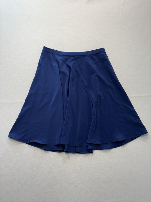 Banana Republic Skirt Womens 4 Blue Pleated Chiffon Knee Length Lined Flowy