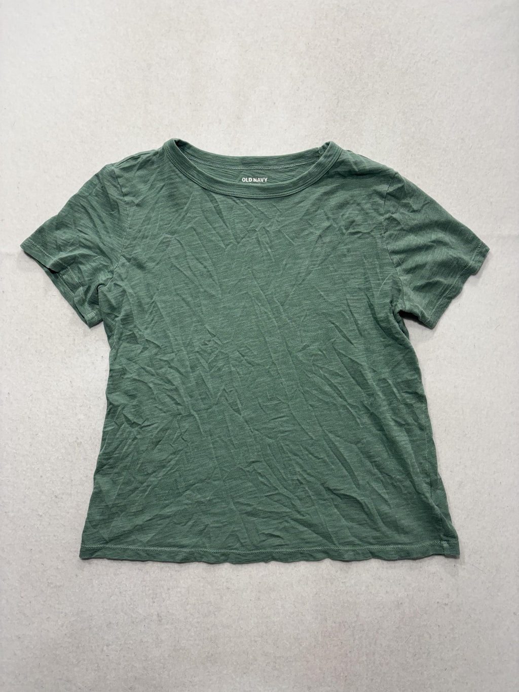Old Navy Everywear Shirt Womens Small Green Crew Neck Short Sleeve Tee Casual