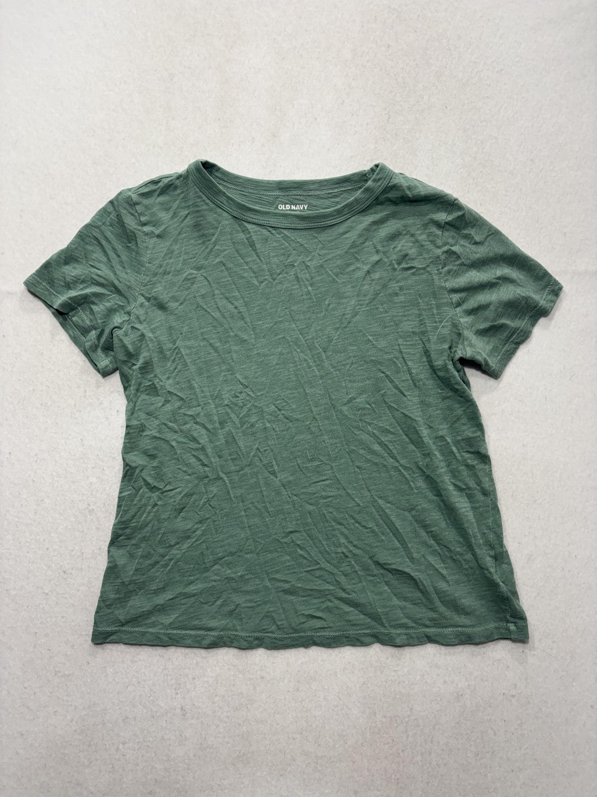 Old Navy Everywear Shirt Womens Small Green Crew Neck Short Sleeve Tee Casual