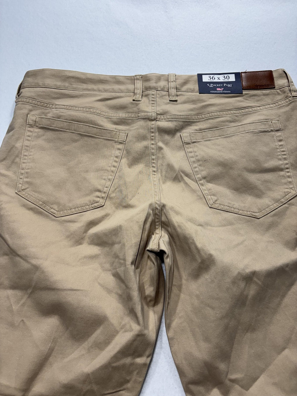 Vineyard Vines Chino Pants Mens 36x30 Beige Leeward Luxe 5-Pocket Stretch Casual