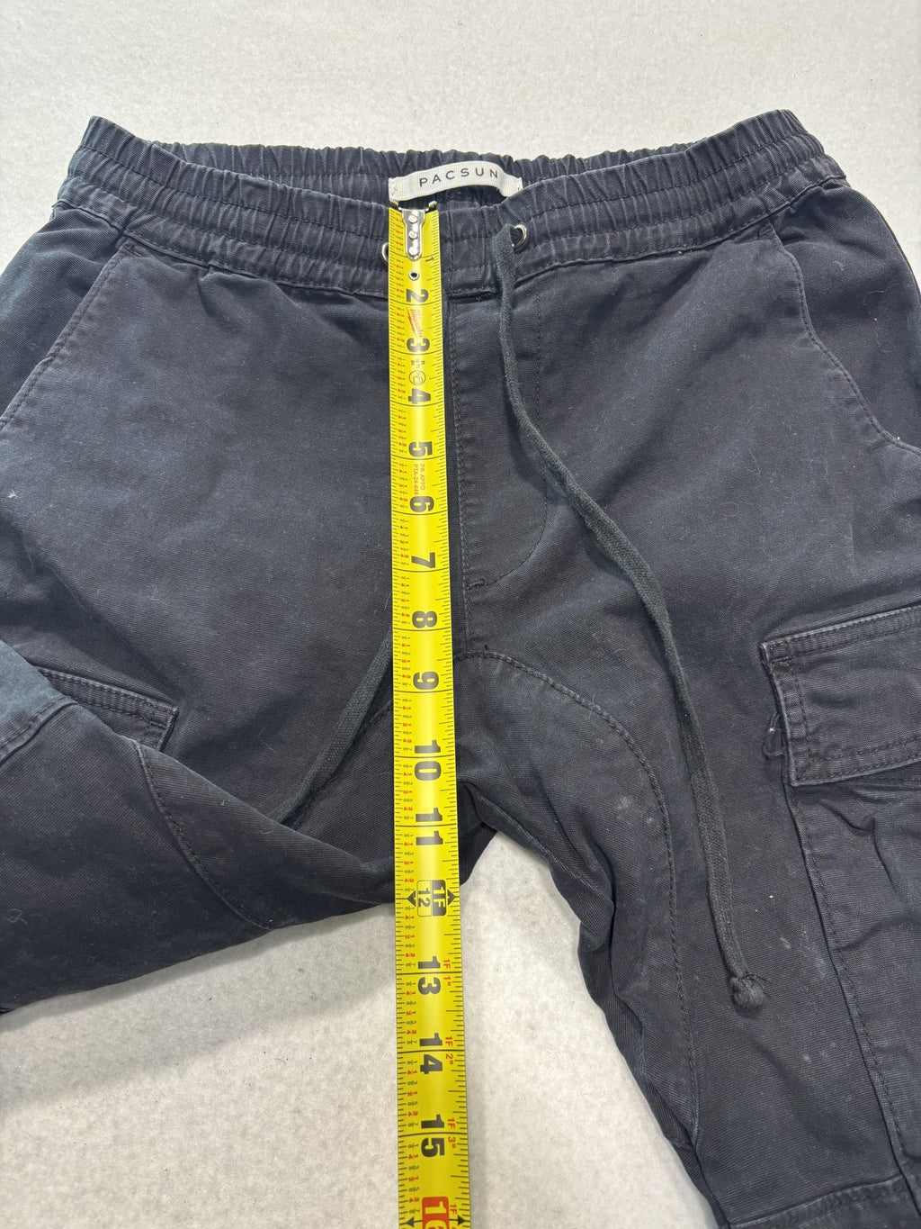 PacSun Mens Black Slim Tapered Cargo Jogger Pants Elastic Waist 28x28 XS