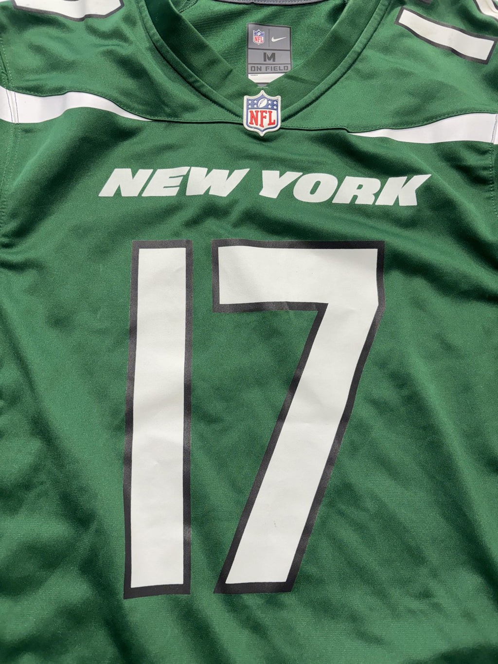 New York Jets Jersey Mens Medium Green NFL Football Nike Garrett Wilson 17