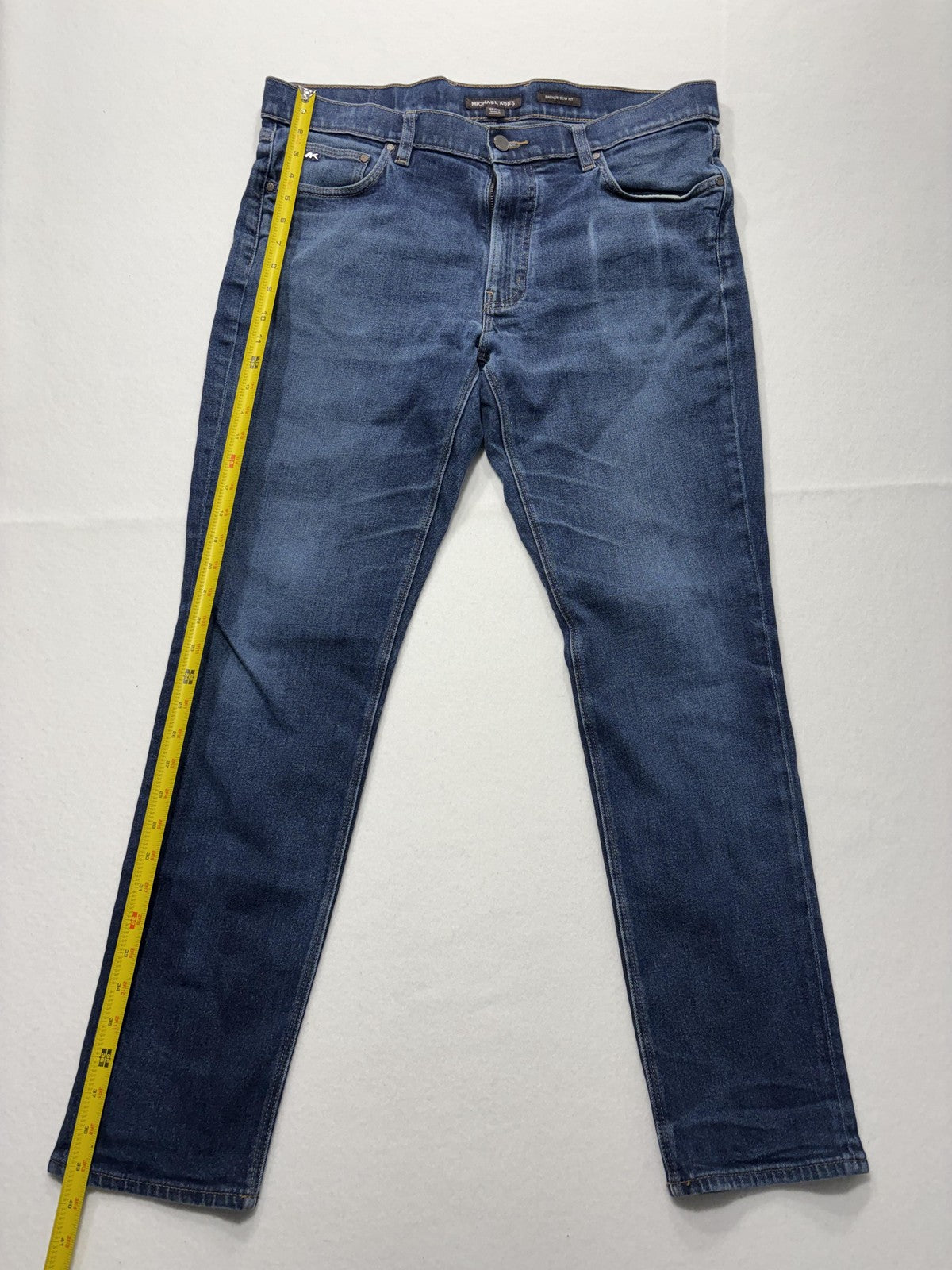 Michael Kors Parker Slim Fit Jeans Mens 36x32 Blue Medium Straight Leg Denim