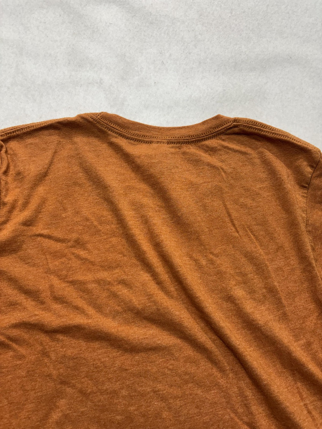 Bella + Canvas Shirt Womens S Orange Fall Vibes Leopard Graphic Tee Bleached