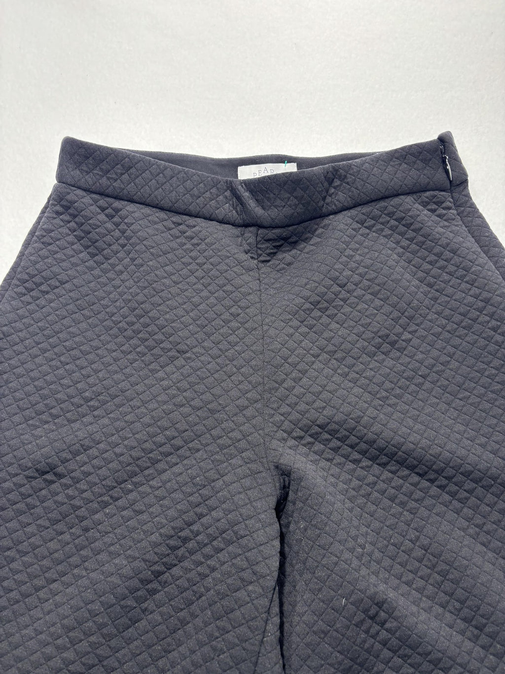 Pearl By Lela Rose Dress Pants Womens 8 Black Quilted Jersey Lynn Pant Wide Leg