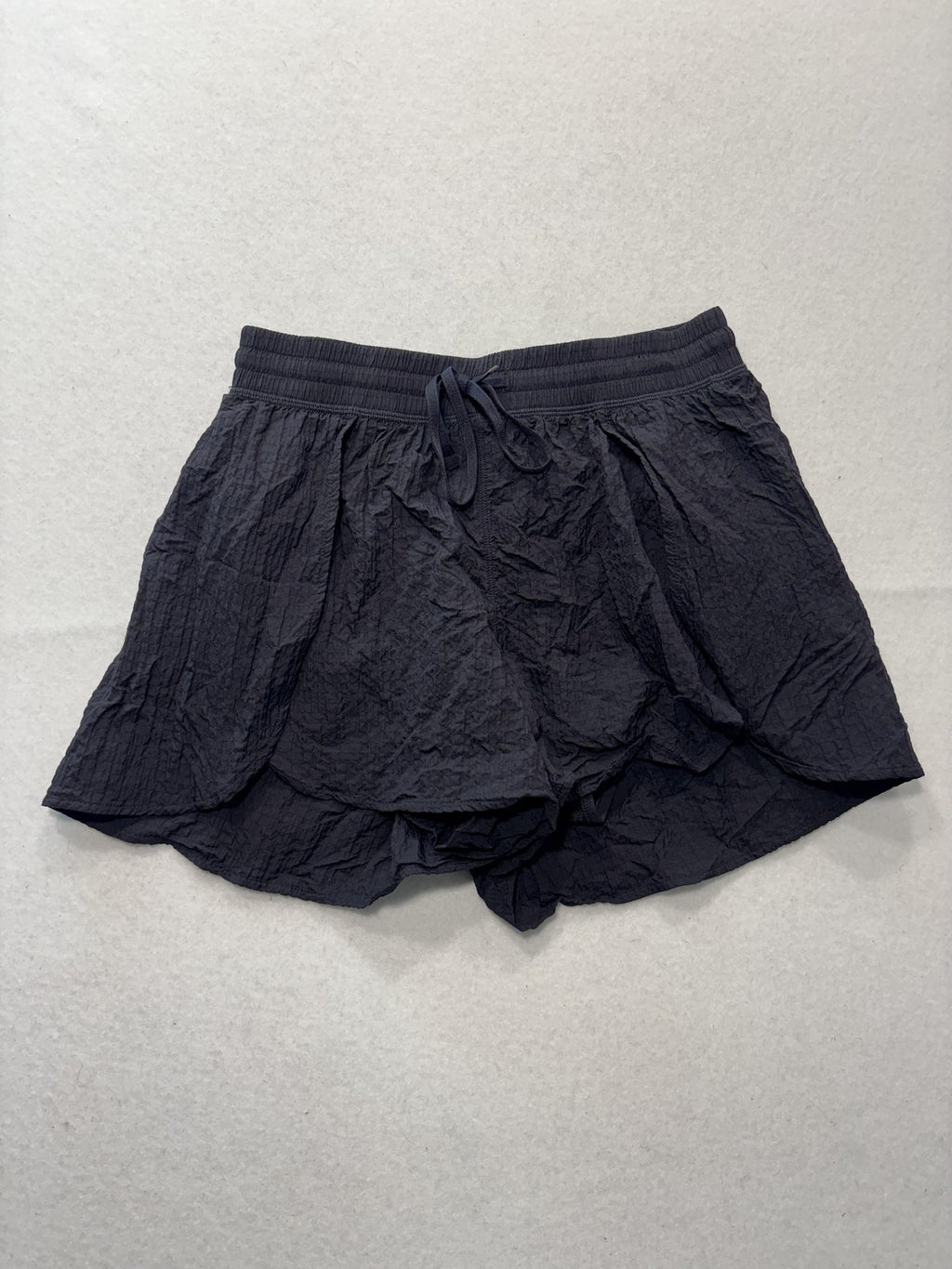 Lululemon Running Shorts Womens XXS Black Crinkle 3" Inseam Lined Athletic