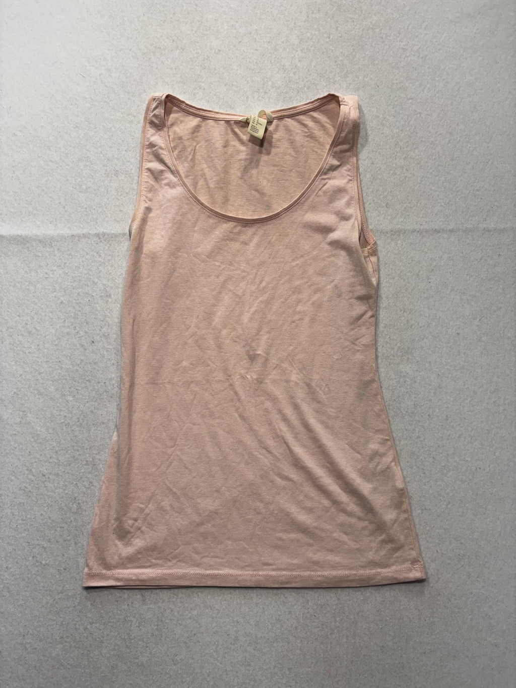 H&M Tank Top Womens M Pink Scoop Neck Basic Jersey Stretch Casual Summer Layer