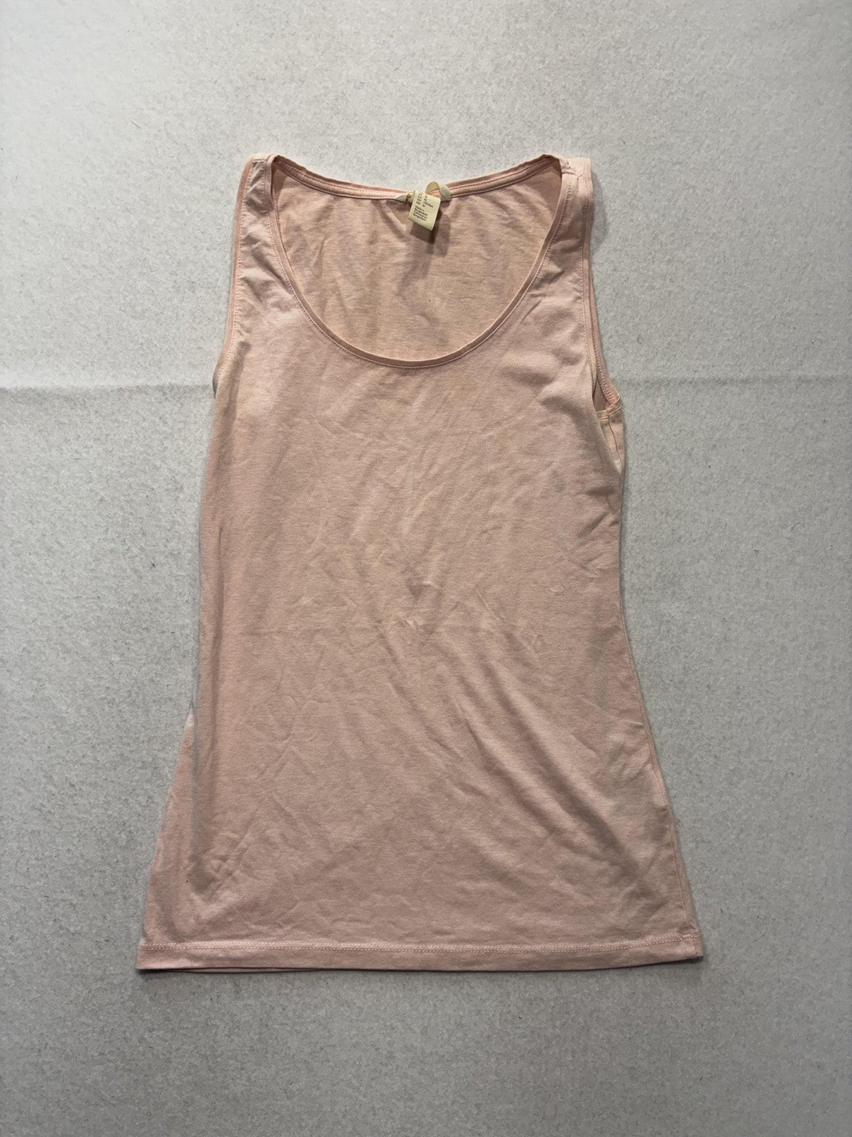 H&M Tank Top Womens M Pink Scoop Neck Basic Jersey Stretch Casual Summer Layer