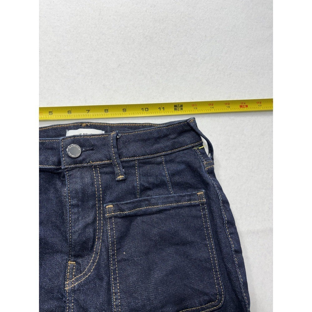 True Religion Skirt Womens 26W Blue Denim Utility Pocket Mini Stretch Casual