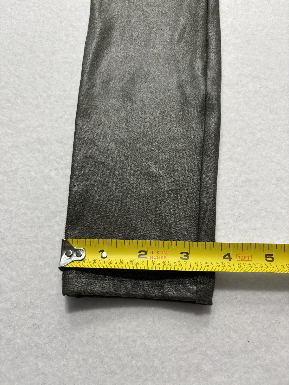 Spanx Leggings Womens Small Olive Faux Leather High Rise Shaping Pull On