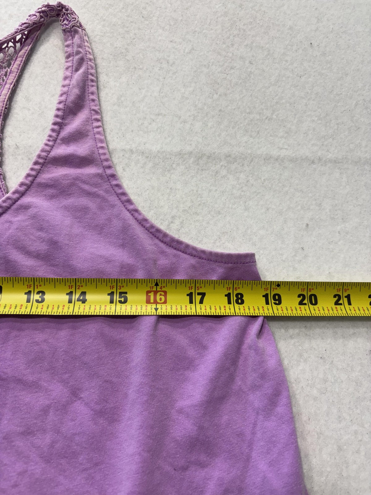 Mossimo Supply Co Tank Top Juniors L Purple Lace Racerback Jersey RN17730