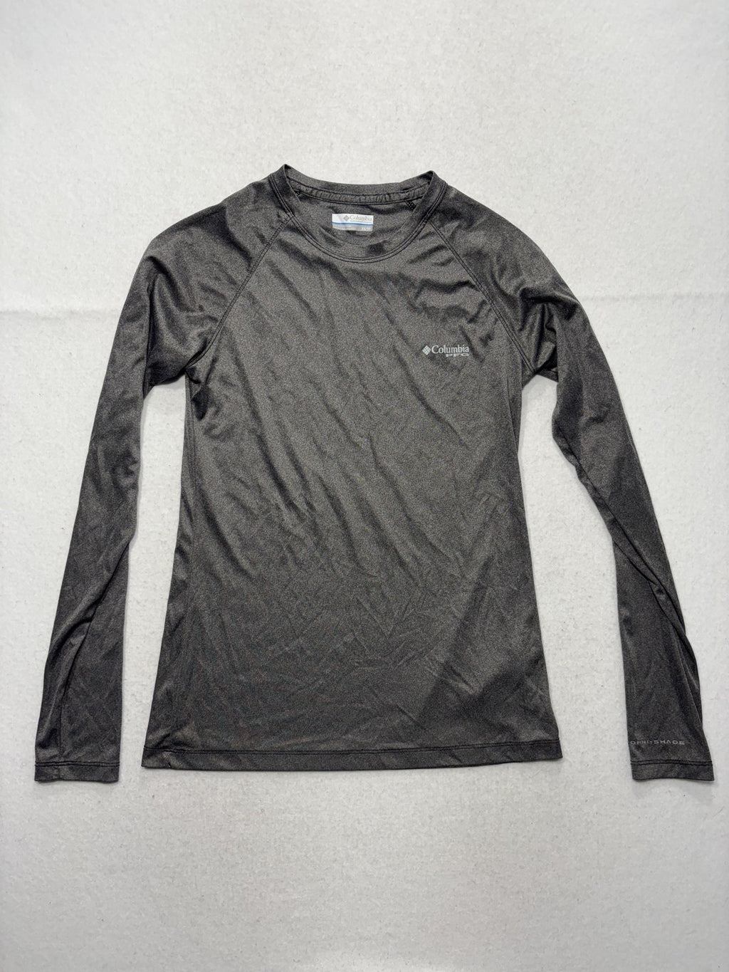 Columbia PFG Omni-Shade Shirt Mens XS Gray Long Sleeve Tee Fishing Lightweight