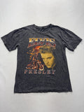 Elvis Presley Shirt Mens Medium Gray Lightning Motorcycle Graphic Tee Music
