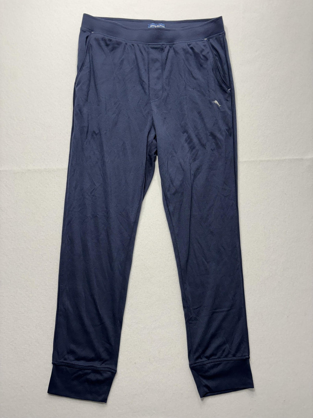 Tommy Bahama Jogger Pants Mens Medium Blue Stretch Knit Elastic Waist Lounge