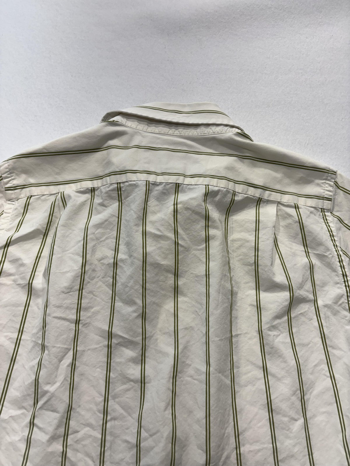 Abercrombie & Fitch Shirt Mens Medium White Striped Long Sleeve Button Up Slim