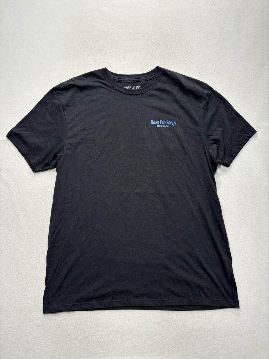 Bass Pro Shops Shirt Mens XL Black Memphis Pyramid Graphic Tee Fishing Music