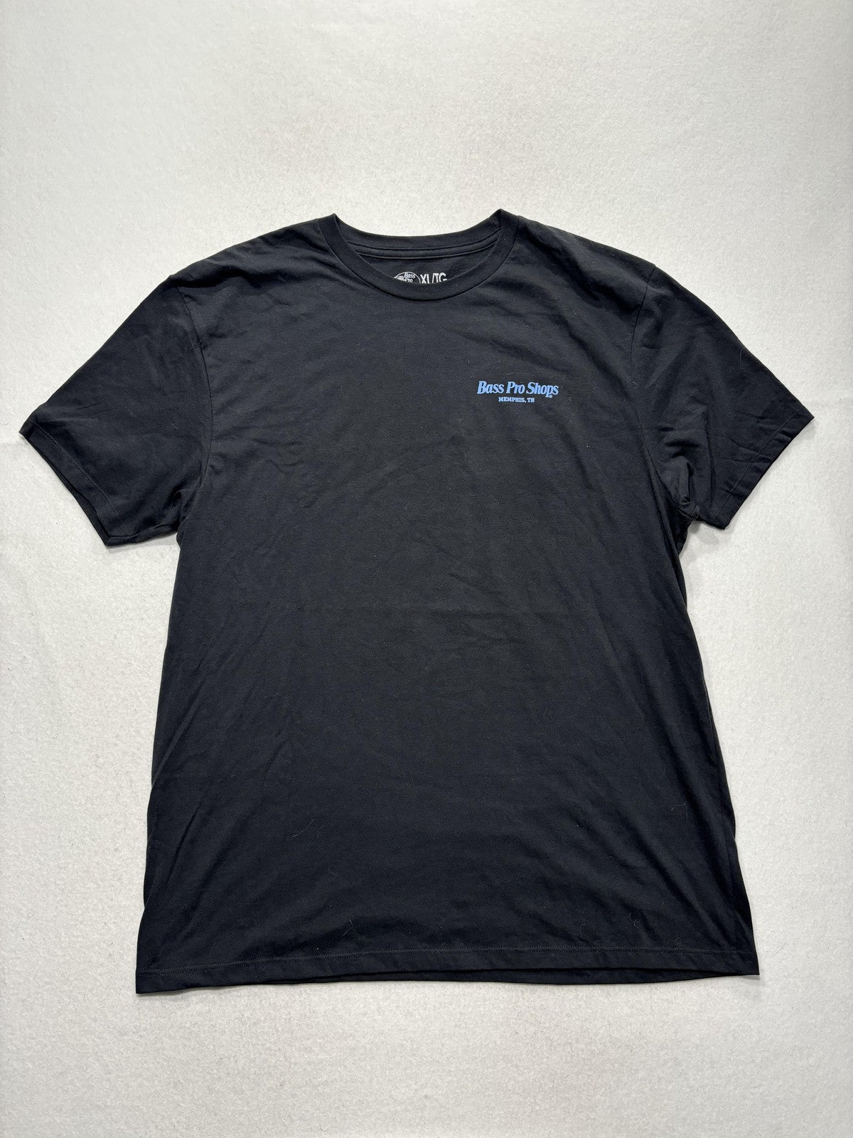 Bass Pro Shops Shirt Mens XL Black Memphis Pyramid Graphic Tee Fishing Music