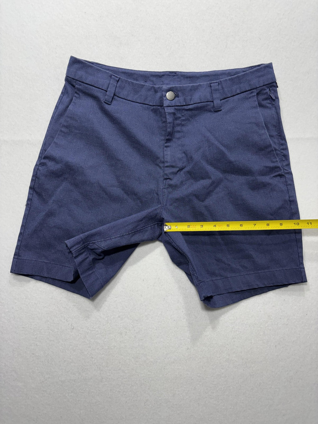 Lululemon Chino Shorts Mens 34 Blue 9" Inseam Stretch Casual Travel Outdoor