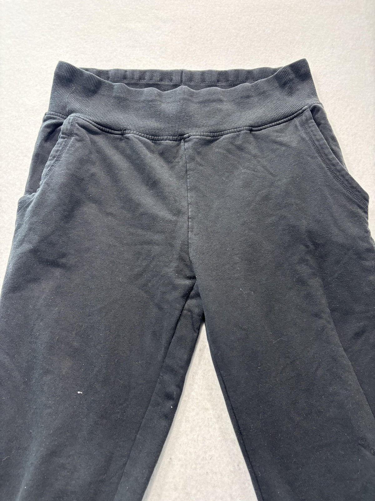 Ambiance Jogger Pants Womens L Black Knit Elastic Waist Tapered Lounge Casual