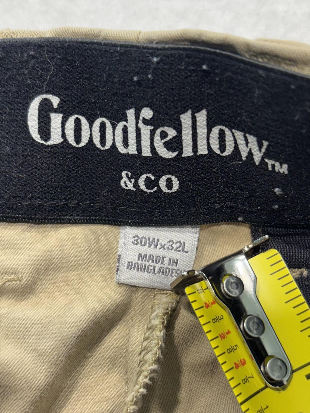 Goodfellow & Co Chino Pants Mens 30x32 Beige Hennepin Tech Slim Stretch Casual