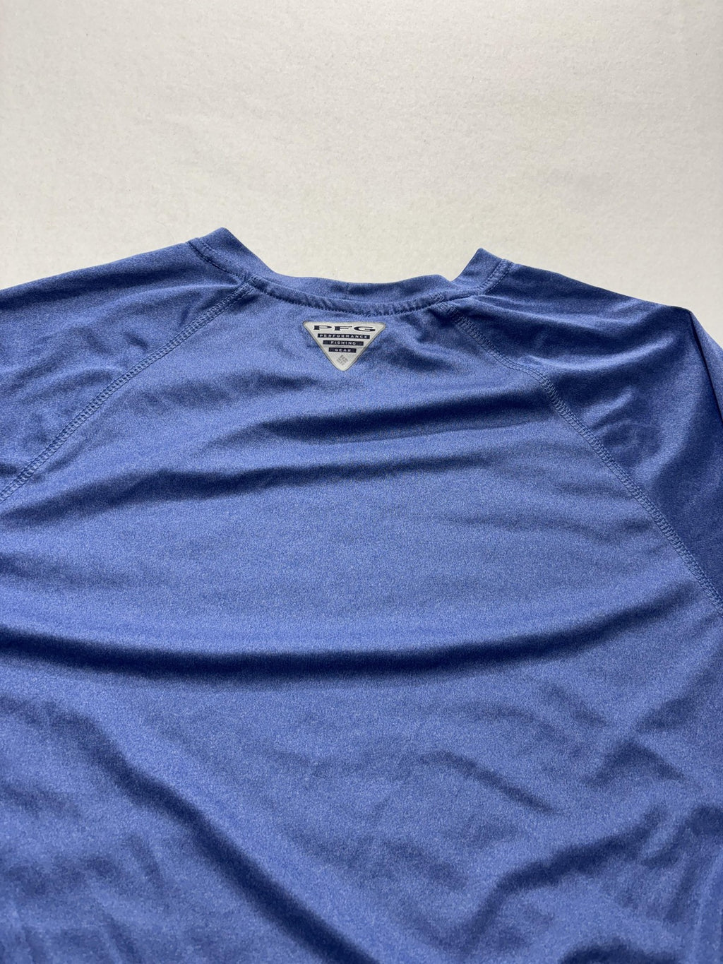 Columbia PFG Omni-Shade Shirt Mens Medium Blue Long Sleeve Tee Lightweight