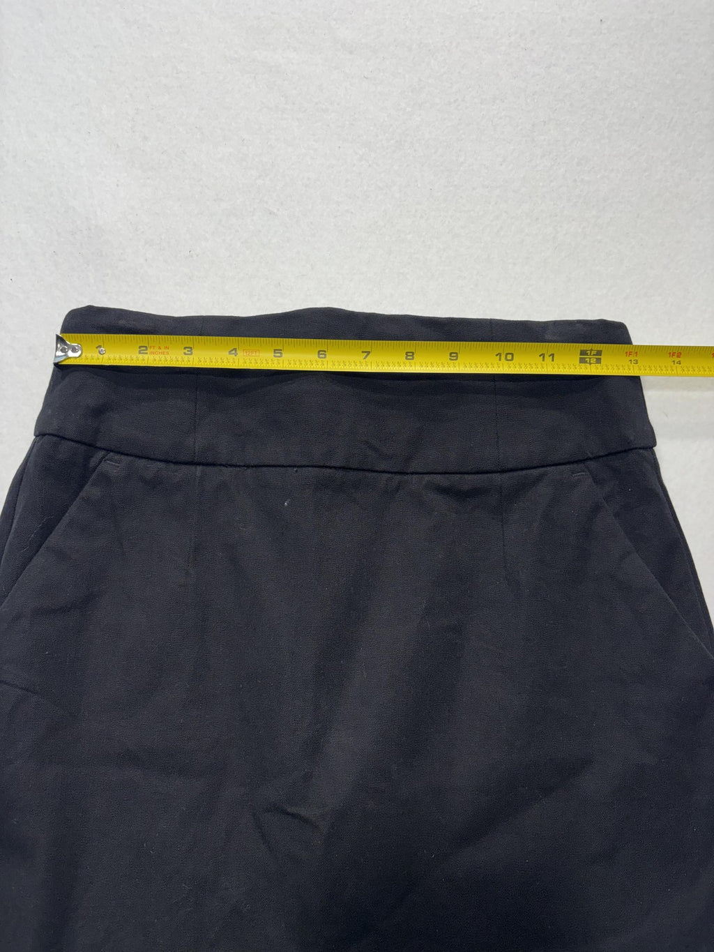Banana Republic Skirt Womens 2 Black Stretch Knee Length Pencil Twill Work
