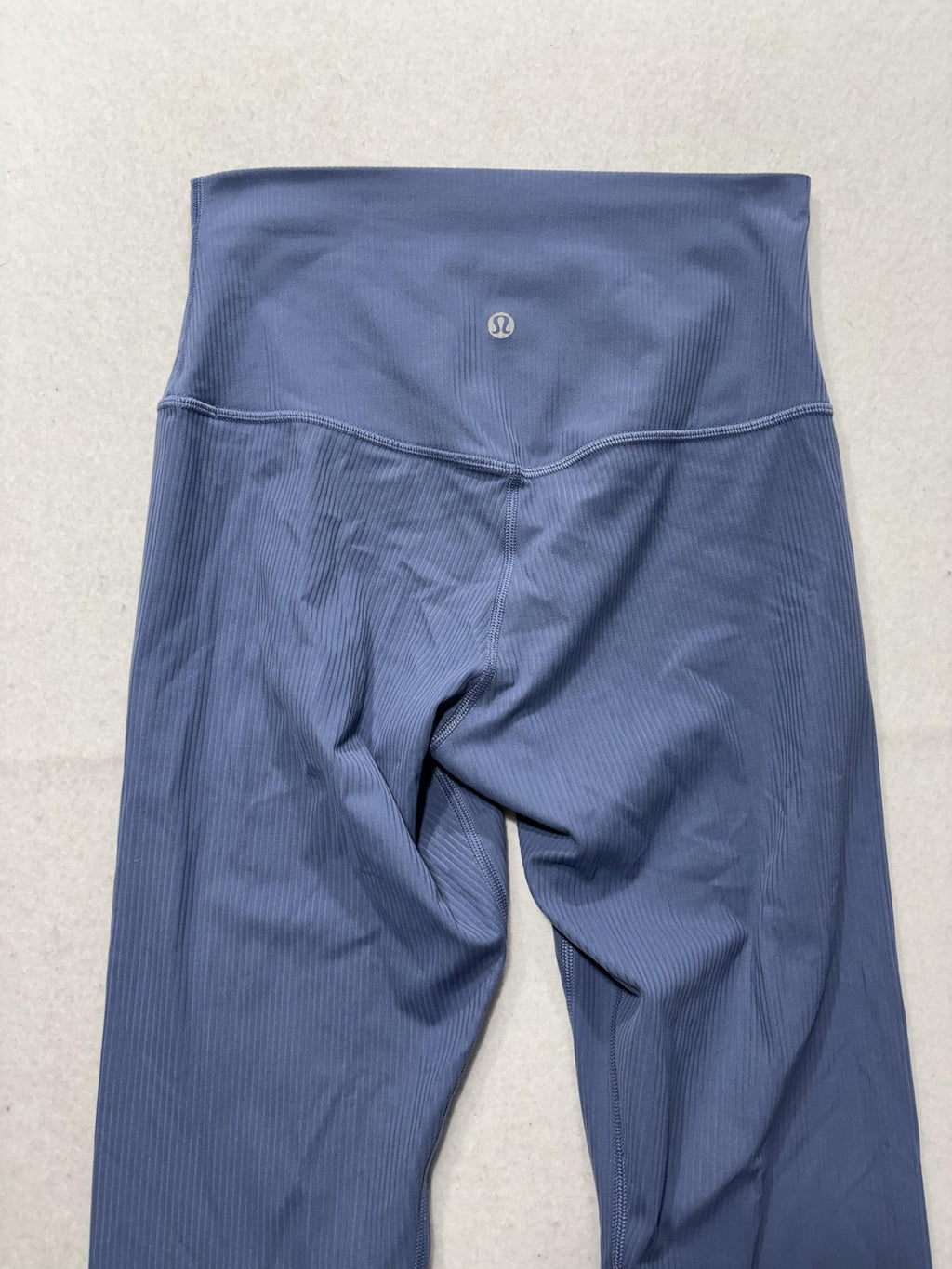 Lululemon Leggings Womens 6 Blue High Rise 23" Inseam Ankle Ribbed Yoga Stretch