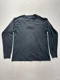 Unus Annus Shirt Mens Medium Gray Embroidered Skull Long Sleeve Graphic Tee