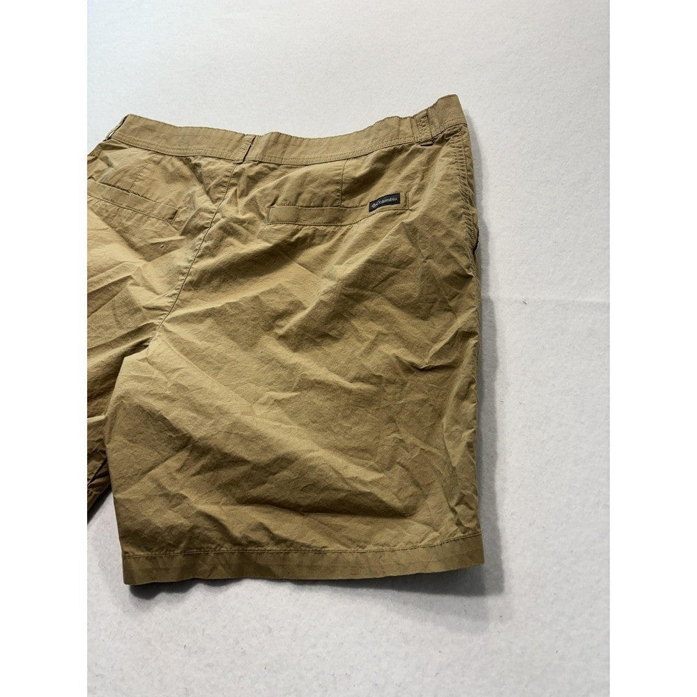 Columbia Mens Chino Shorts 38 Beige 8 Inseam Lightweight Lined AM4471 Khaki