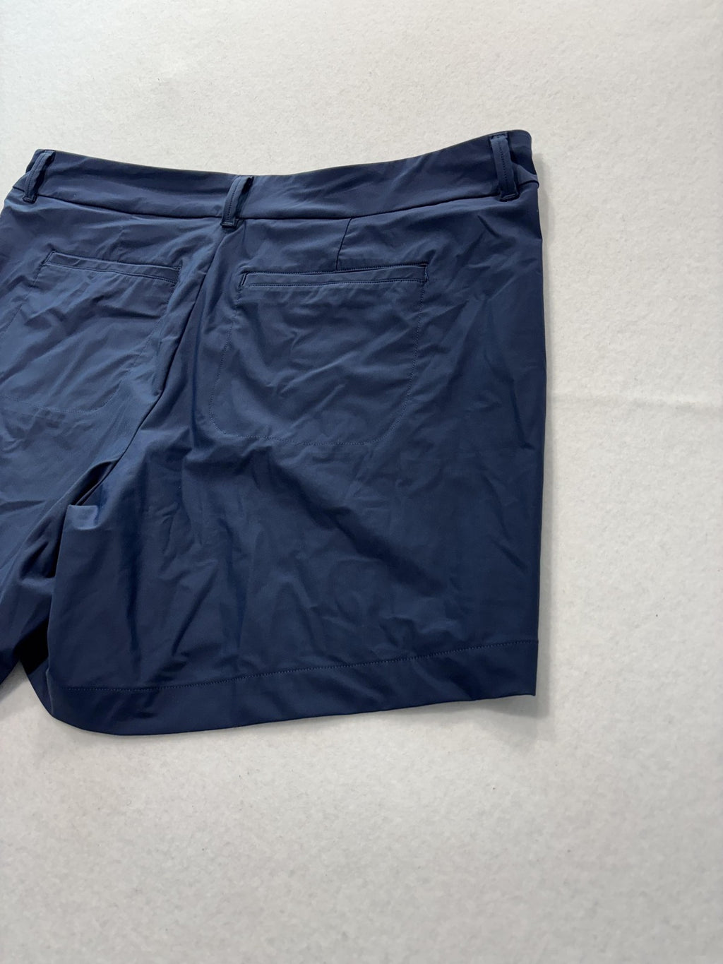 SPANX Shorts Womens XL Blue Chino Pull On Sunshine Solutions Stretch Pockets