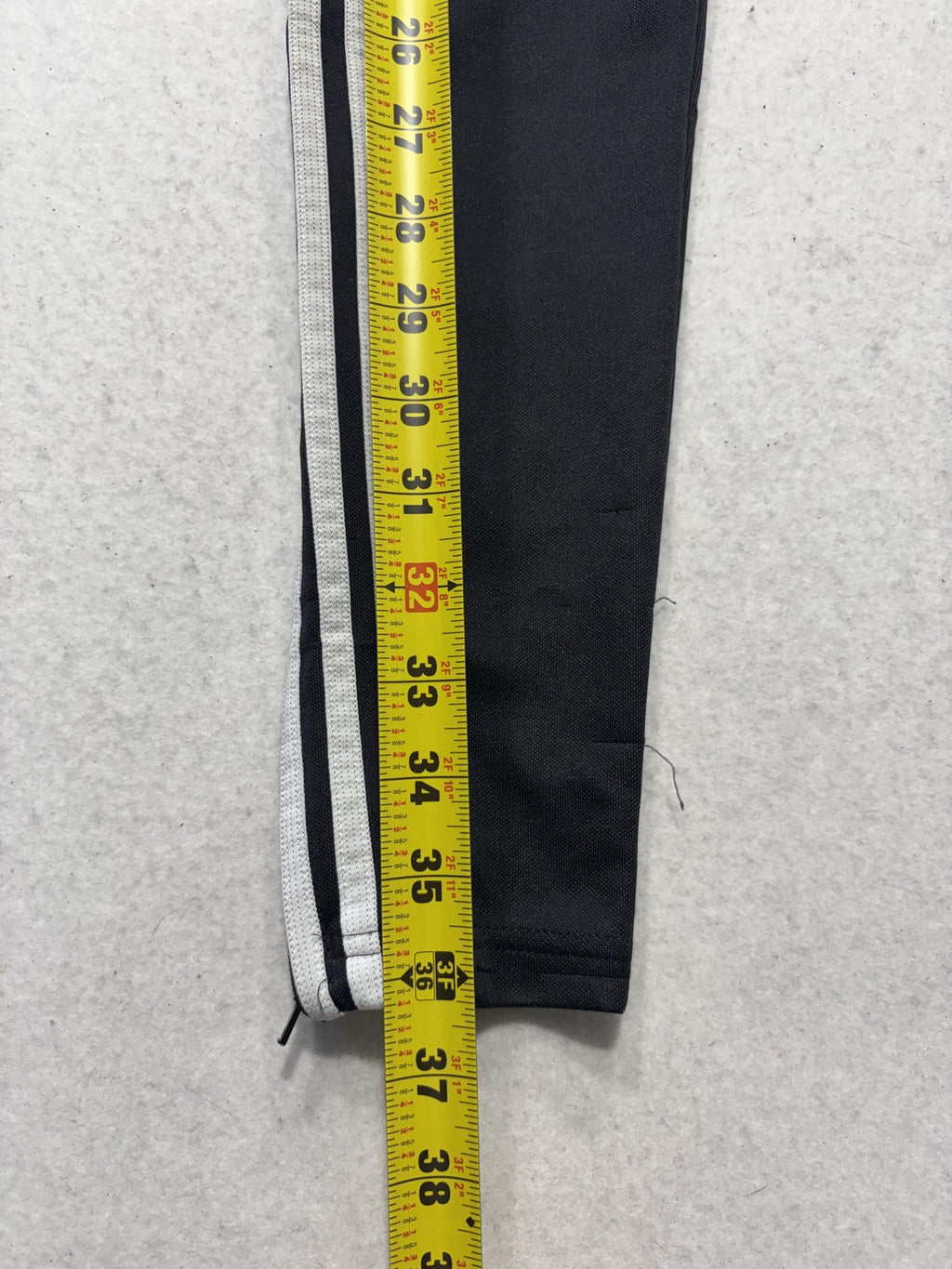 Adidas Track Pants Mens XS Black AEROREADY Elastic Waist Side Stripe Tapered