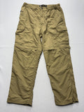 REI Convertible Cargo Pants Mens Medium Beige Nylon Elastic Waist UPF 50 Hiking