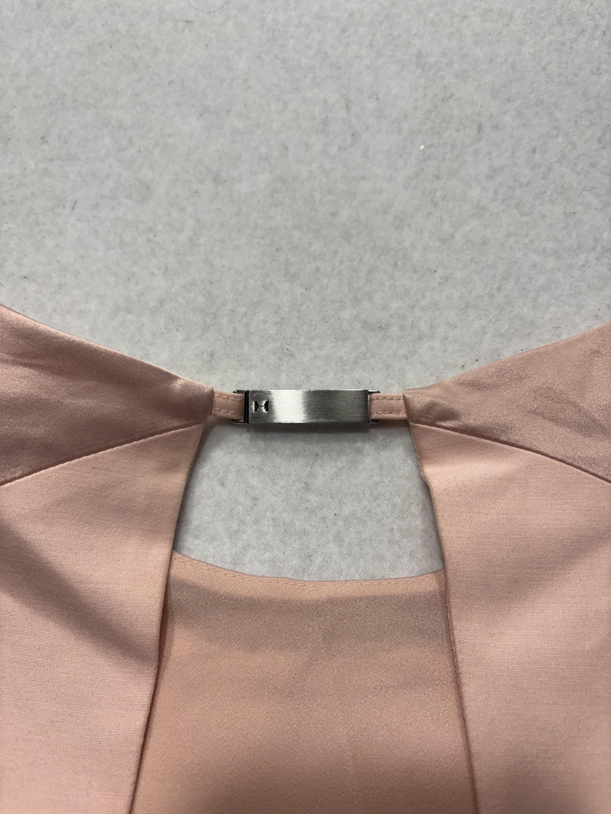 Halston Heritage Tank Womens 00 Pink Halter Cutout Back Sleeveless Zip Top