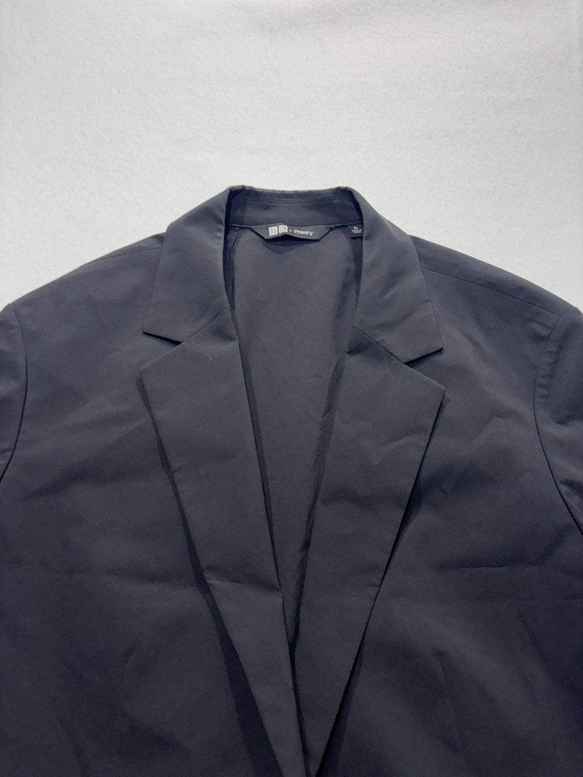 UNIQLO X Theory Blazer Mens XL Black Notch Lapel Lightweight Casual Jacket
